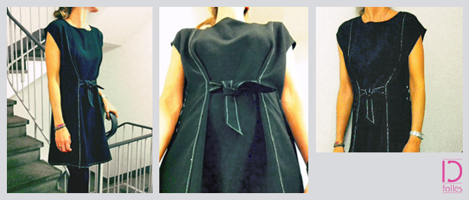 robe noire ralise dans les cours de couture